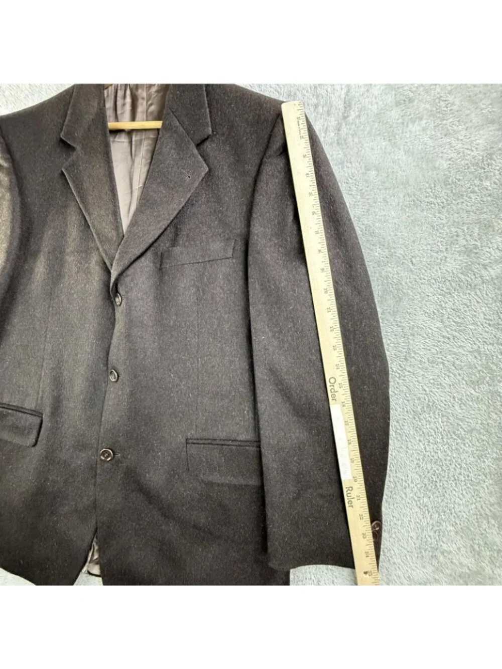 Today's Man Blazer Mens 41R Brown Cashmere Wool Tweed Sport Coat Made In Italy